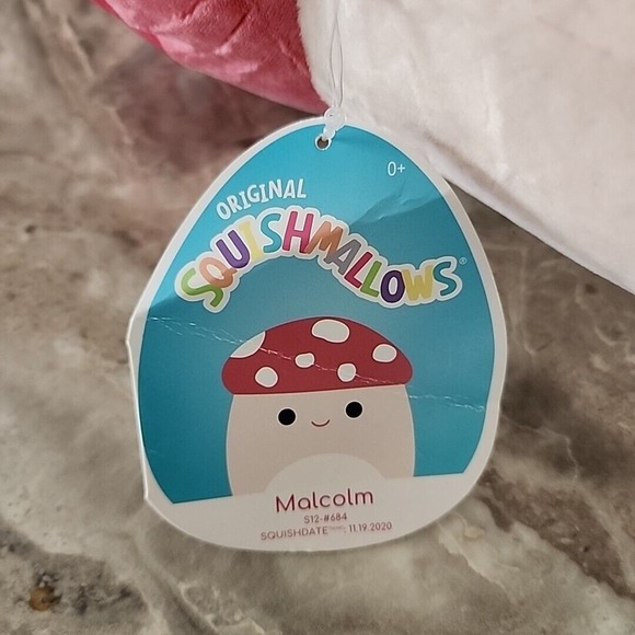 Squishmallows Kellytoy 12” Malcolm The Mushroom Plushie NWT - Picture 3 of 4